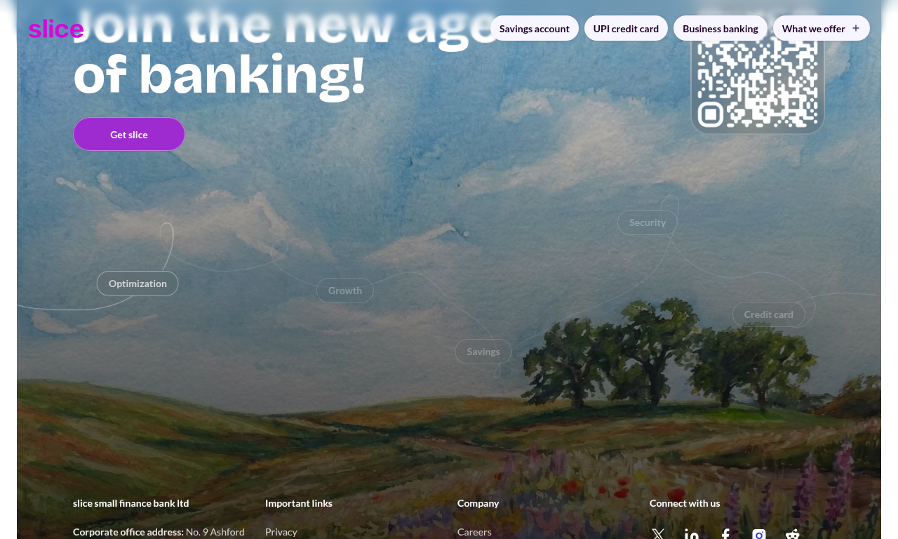 Screenshot of the website of Slice